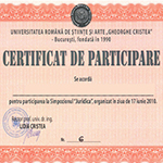 Certificat de participare